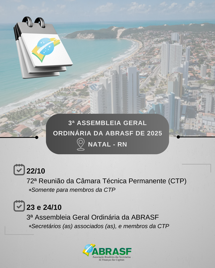 3ª Assembleia Geral Ordinária da ABRASF de 2025