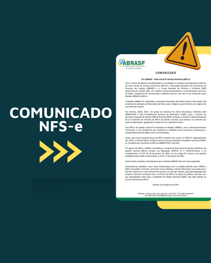 Nova fase NFS-e: adesão ao modelo nacional encerra atualizações do Modelo ABRASF